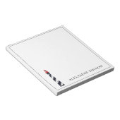 Nautical Coastal Zwart-wit Vuurtoren Notitieblok (Schuin)