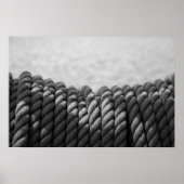 Nautical Coil (zwart en wit) Poster (Voorkant)