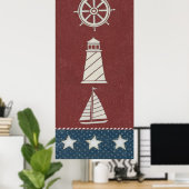 Nautical Collage 1 Poster (Thuiskantoor)