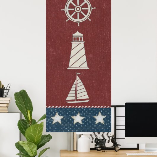 Nautical Collage 1 Poster (Thuiskantoor)