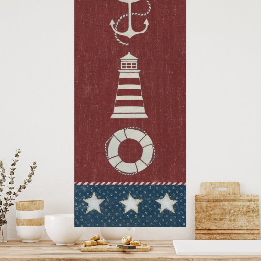 Nautical Collage 1 Poster (Keuken)