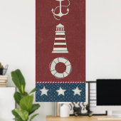 Nautical Collage 1 Poster (Thuiskantoor)