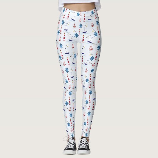 Nautical Collage Leggings (Voorkant)