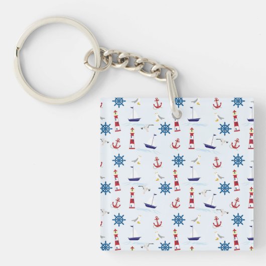 Nautical Collage Sleutelhanger (Voorkant)