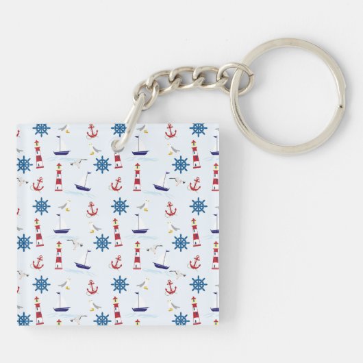 Nautical Collage Sleutelhanger (Achterkant)