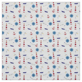 Nautical Collage Stof