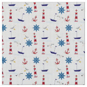 Nautical Collage Stof (Close Up)