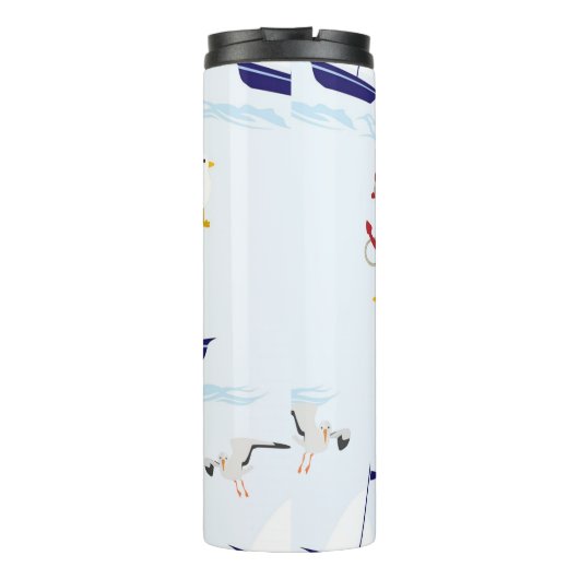 Nautical Collage Thermosbeker (Achterkant)