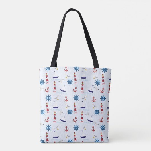 Nautical Collage Tote Bag (Achterkant)