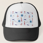 Nautical Collage Trucker Pet (Voorkant)