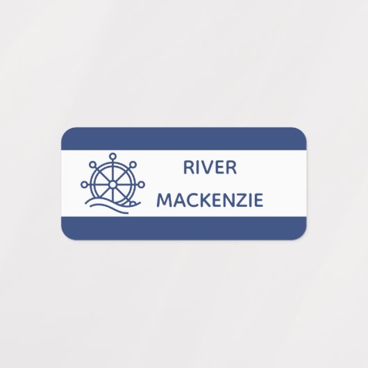 Nautical Color Coded Clothing Name Labels (Design 1)