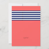 Nautical Colors Invitation Kaart (Achterkant)
