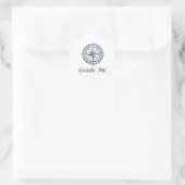 Nautical Comp Guide Me Cruising Yachting Boating S Ronde Sticker (Tas)