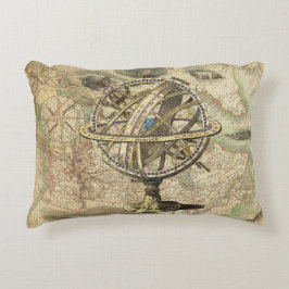  Nautical Compass and Map Decoratief Kussen