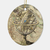  Nautical Compass and Map Keramisch Ornament (Links)