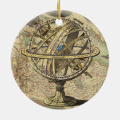  Nautical Compass and Map Keramisch Ornament (Achterkant)