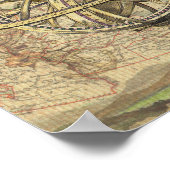 Nautical Compass and Map Poster (Hoek)