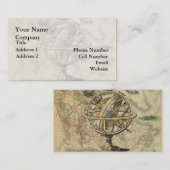  Nautical Compass and Map Visitekaartje (Voorkant / Achterkant)