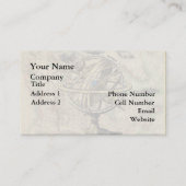  Nautical Compass and Map Visitekaartje (Voorkant)