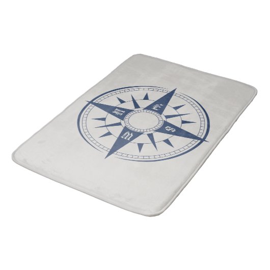 Nautical Compass Bath Mats Badmat (Gekanteld)