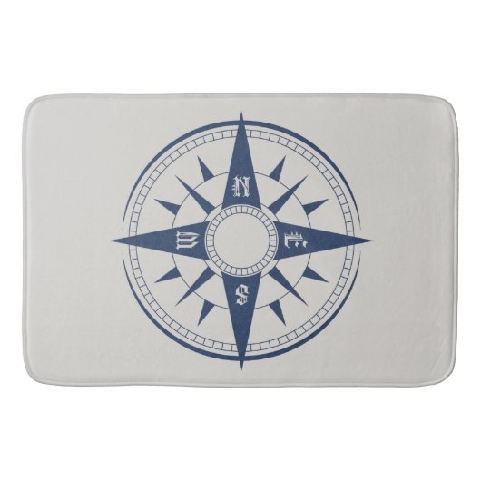 Nautical Compass Bath Mats Badmat (Voorkant)