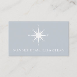 Nautical Compass Blue Visitekaartje