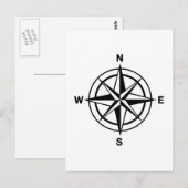 Nautical Compass Briefkaart (Voorkant / Achterkant)