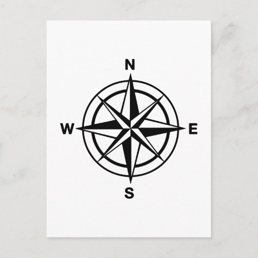 Nautical Compass Briefkaart (Voorkant)