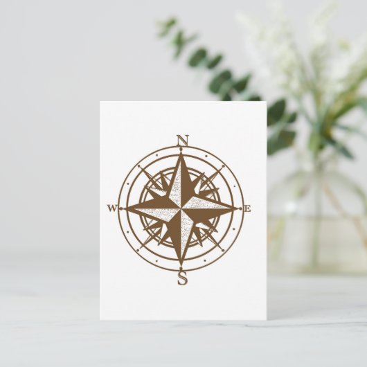 Nautical Compass Briefkaart (Staand voorkant)