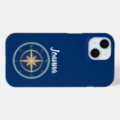 Nautical Compass Case-Mate iPhone Case (Achterkant (horizontaal))