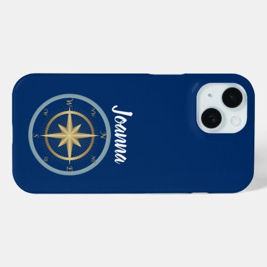 Nautical Compass Case-Mate iPhone Case (Achterkant (horizontaal))