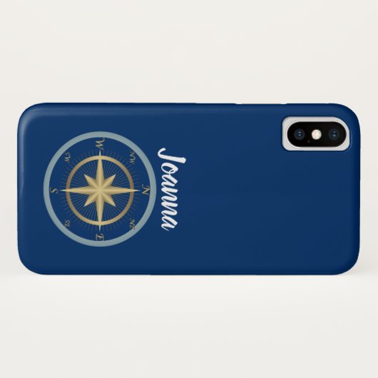 Nautical Compass Case-Mate iPhone Case (Achterkant (horizontaal))