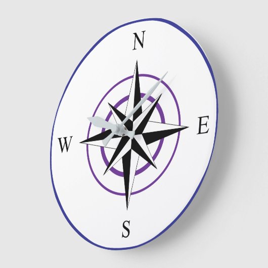 Nautical Compass Face Grote Klok (Hoek)