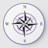 Nautical Compass Face Grote Klok (Voorkant)