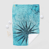 Nautical Compass Golfhanddoek (Insitu)