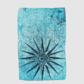 Nautical Compass Golfhanddoek (Voorkant)