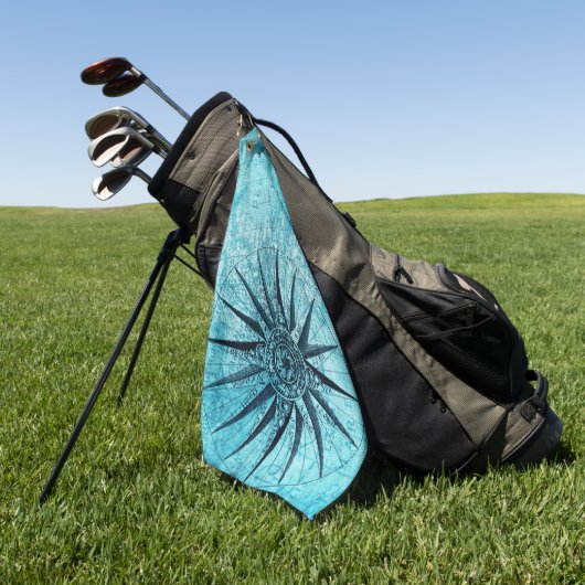 Nautical Compass Golfhanddoek (Groen)
