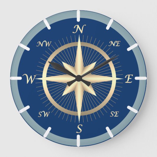 Nautical Compass Grote Klok (Voorkant)