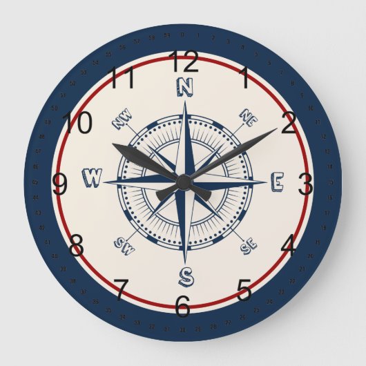 Nautical Compass Grote Klok (Voorkant)