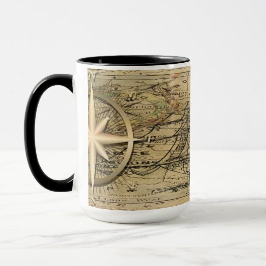 Nautical Compass Handsome Coffee Mok (Links)
