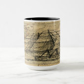 Nautical Compass Handsome Coffee Mok (Midden)