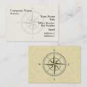  Nautical Compass Ivory Visitekaartje (Voorkant / Achterkant)