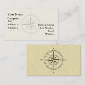  Nautical Compass Ivory Visitekaartje (Voorkant / Achterkant)