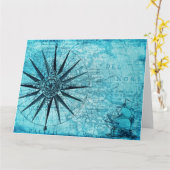 Nautical Compass Kaart (Gele Bloem)