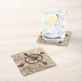 Nautical Compass Kartonnen Onderzetters (Insitu)