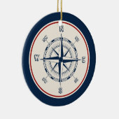 Nautical Compass Keramisch Ornament (Rechts)