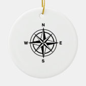 Nautical Compass Keramisch Ornament (Voorkant)