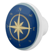 Nautical Compass Keramische Knop (Rechts)
