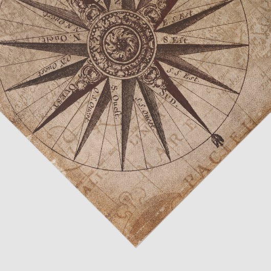 Nautical Compass  Map reizen Tissuepapier (Detail)