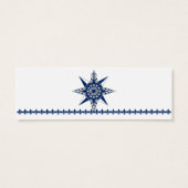 Nautical Compass Navy Yellow Wedding Drink Tickets Mini Visitekaartjes (Achterkant)